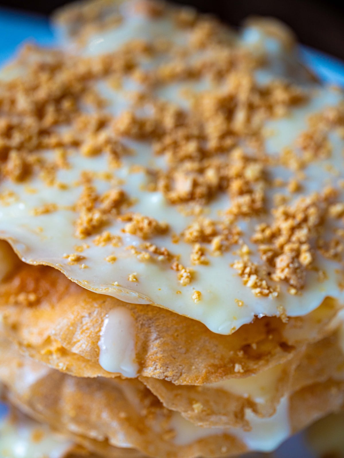 Pastilla au lait maison aux amandes, dessert marocain du restaurant Dinarjat à Rabat